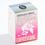 Sirangalli Honey coffee packaging featuring sun-dried filter roast with fruity notes and smooth finish.