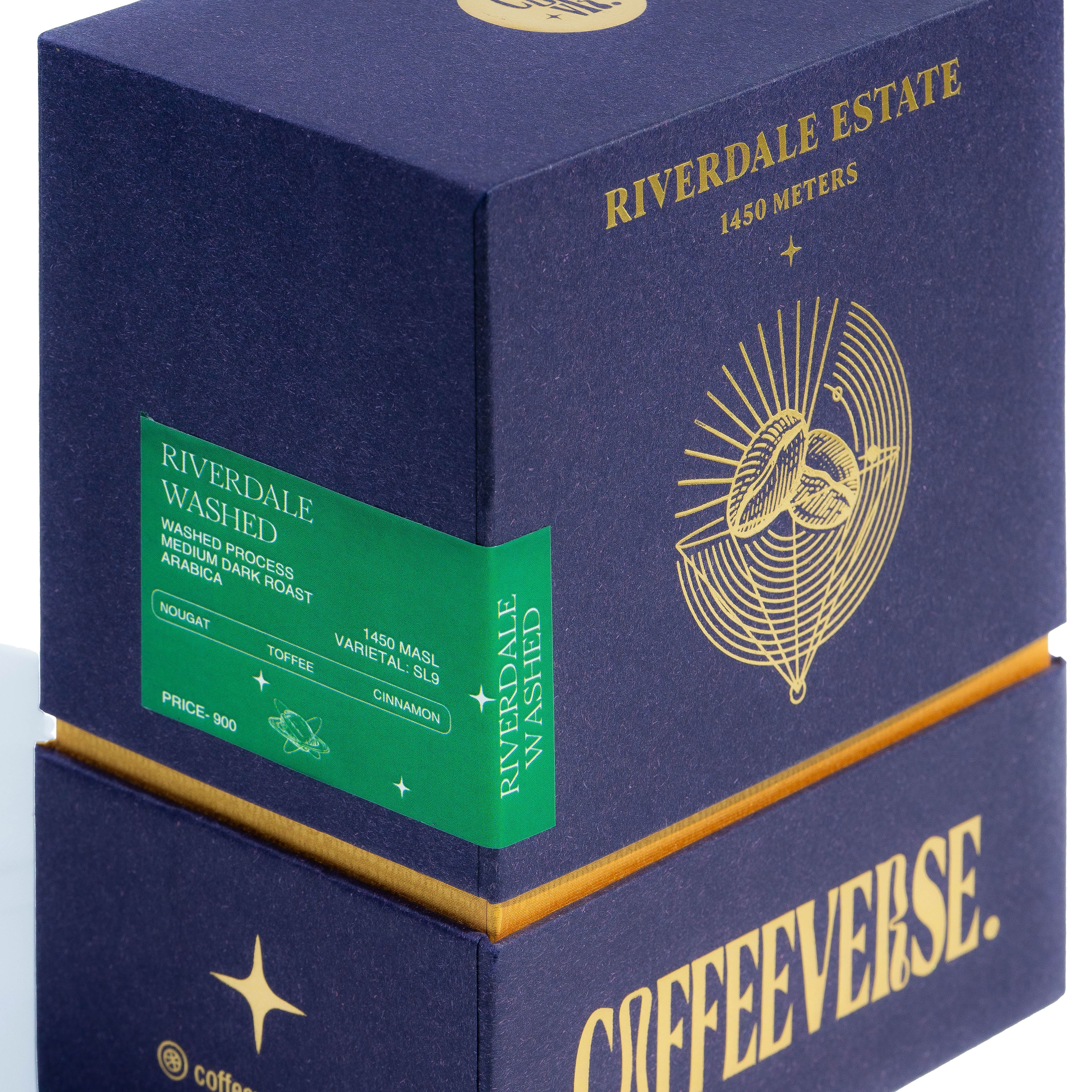 Riverdale Estate Washed 100% Speciality Arabica coffee bag from Coffeevers